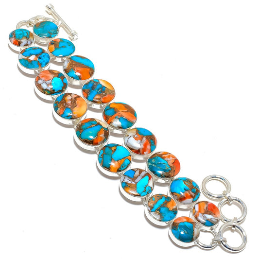 Multi-Stone Multi-Color Gem Stone Sterling Silver Bracelets 5529