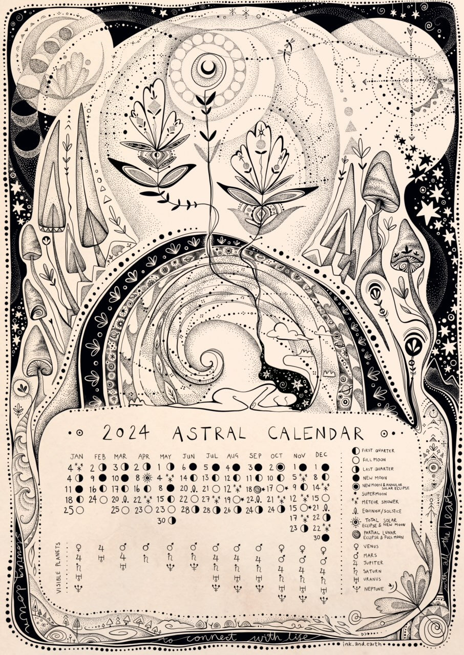 2024 Astral Calendar Ink & Earth