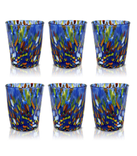 Set of 6 Murano Bicchieri Tumbler in Verde