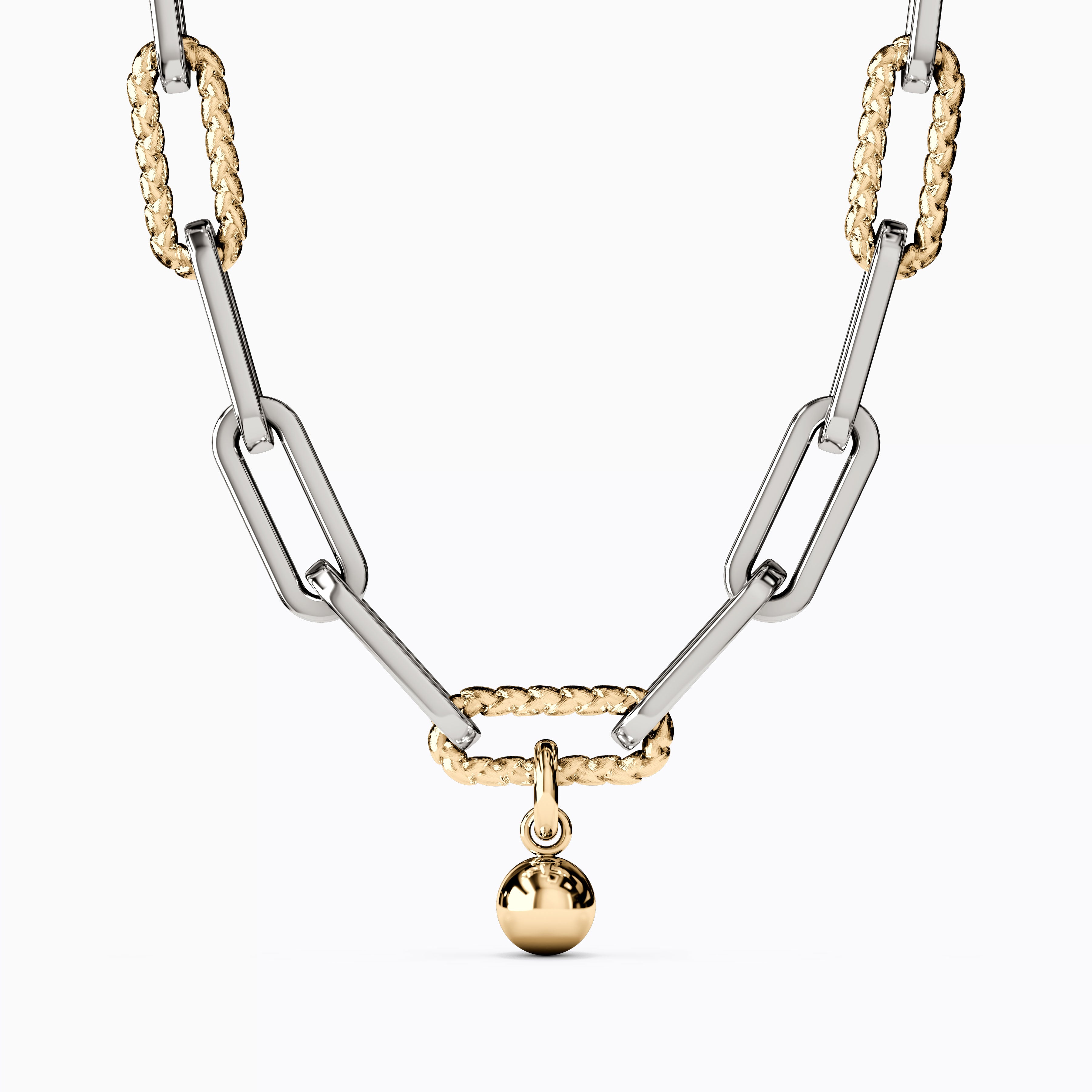 Sterling Forever Multi Charm Chain Necklace - Gold