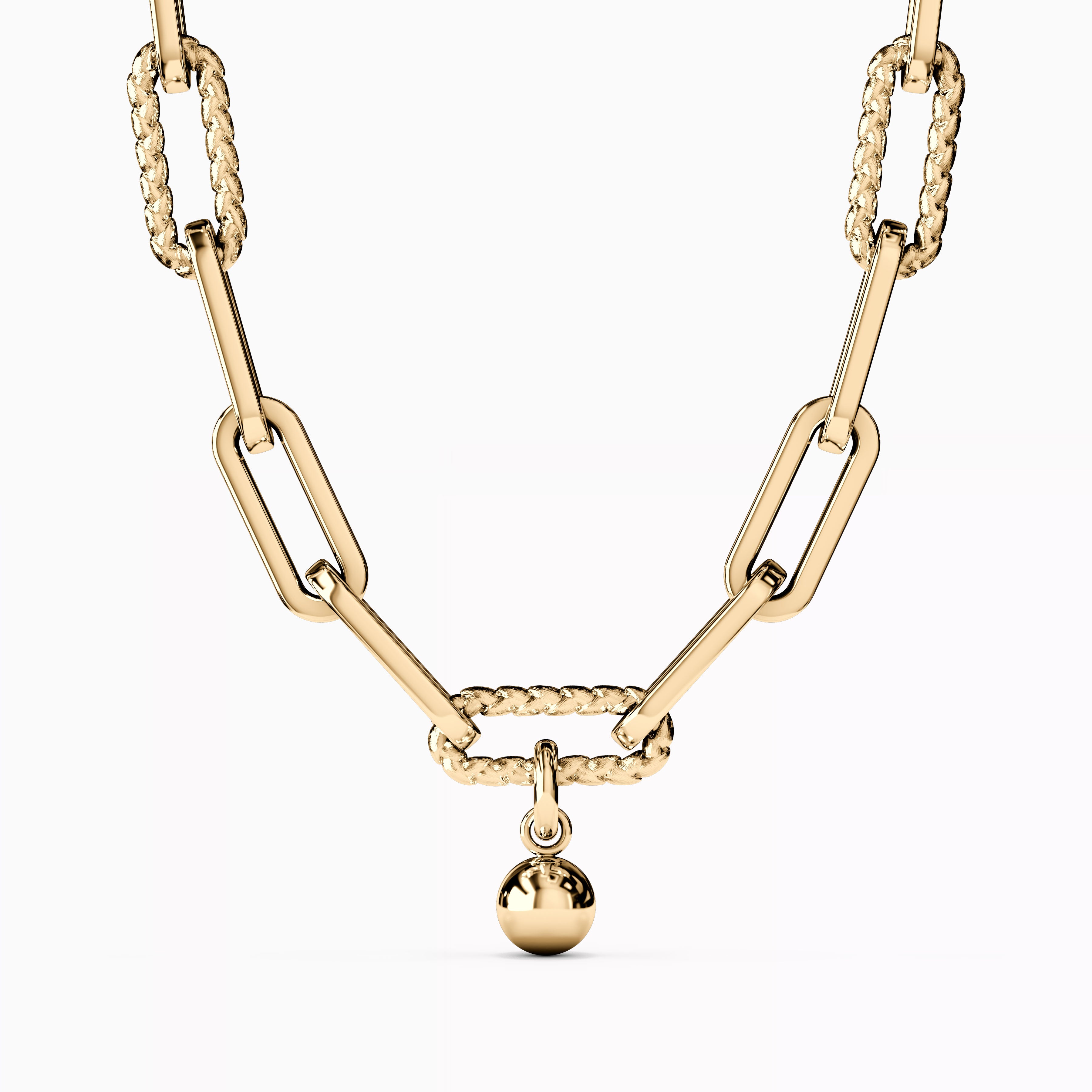 Adornia Paper Clip Oval Link Layering Necklace silver gold – ADORNIA