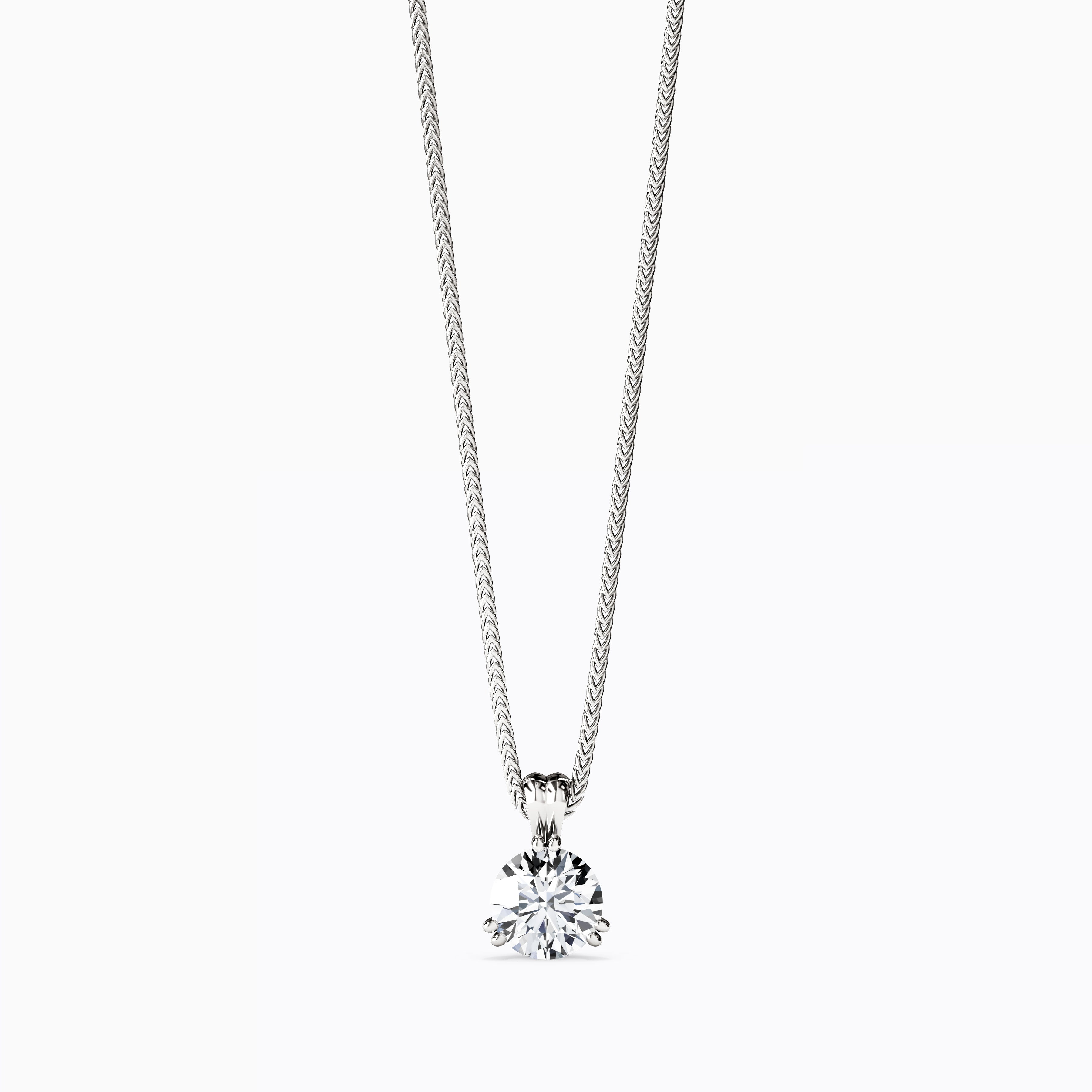 I.G.L Certified 1/2 - 1/4 Cttw Diamond Solitaire Pendant in 14K White/ –  Fifth and Fine