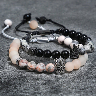 His Queen And Her King Titanium Couple Bracelets – Last Chance Order