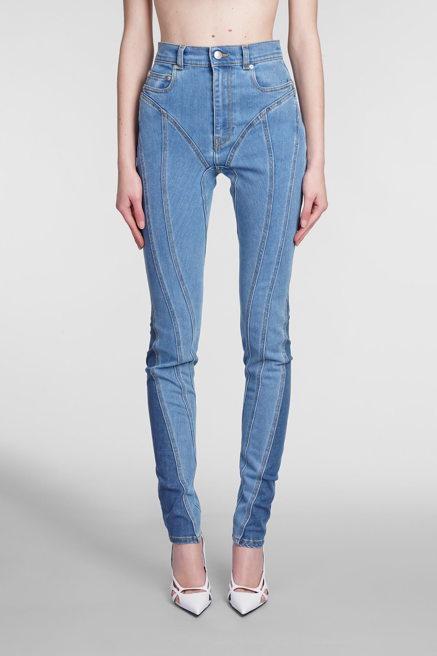 Mugler - Jeans in blue cotton