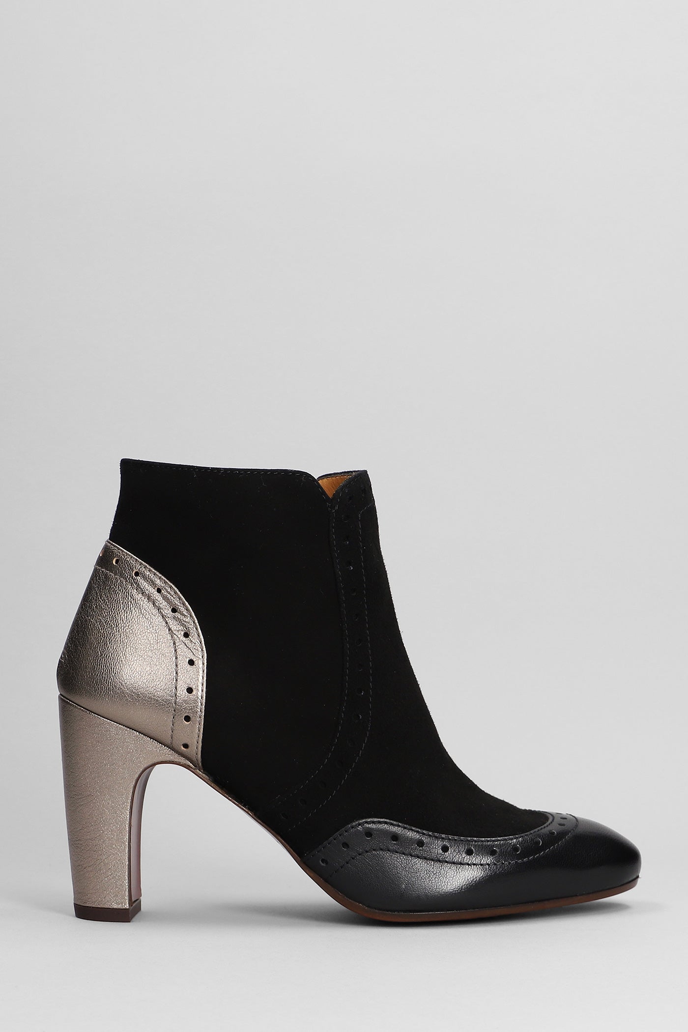 Chie Mihara - Eyarci High heels Ankle boots in black suede and leather