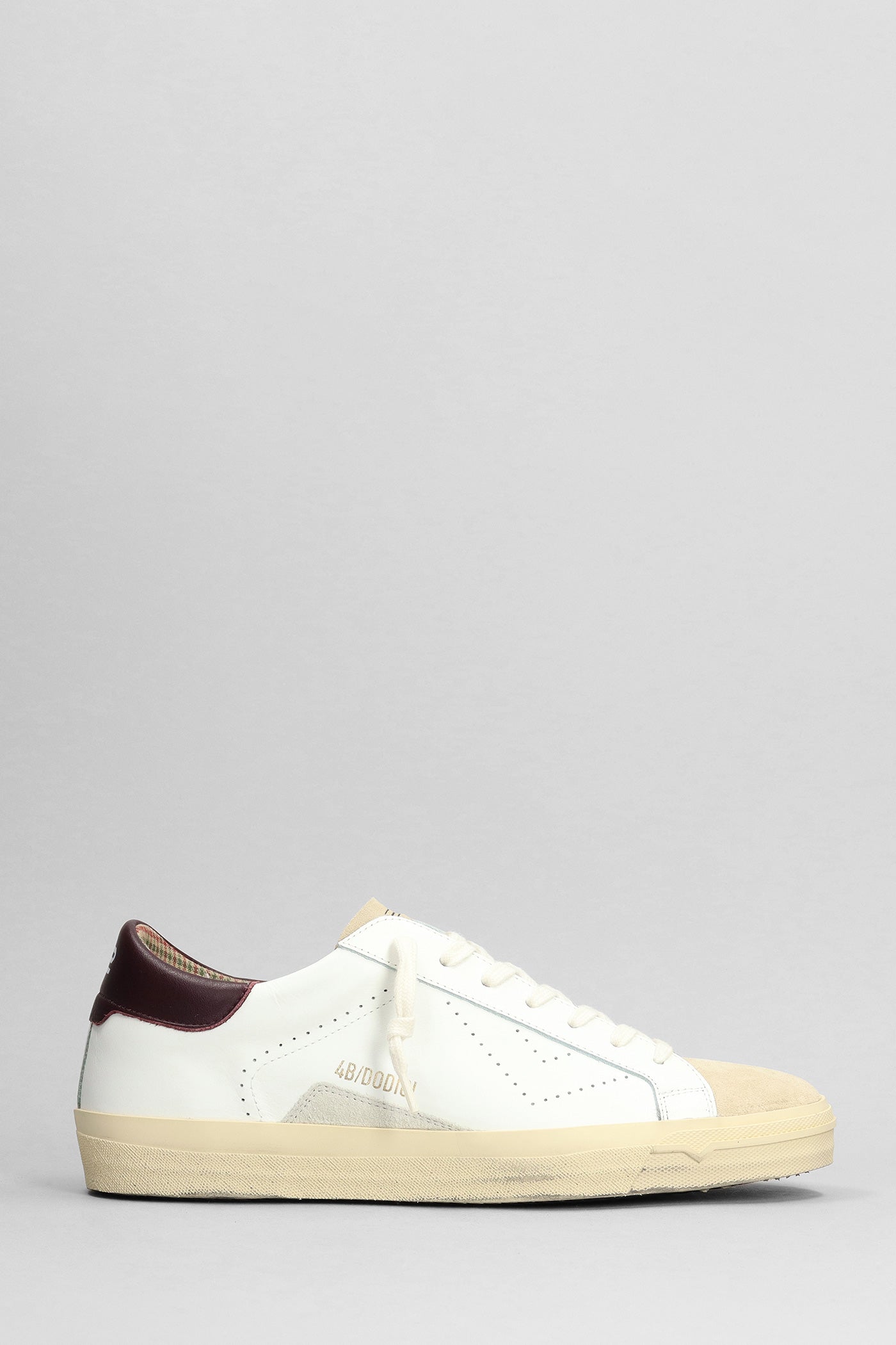 4B12 - Evo Sneakers in white suede and leather