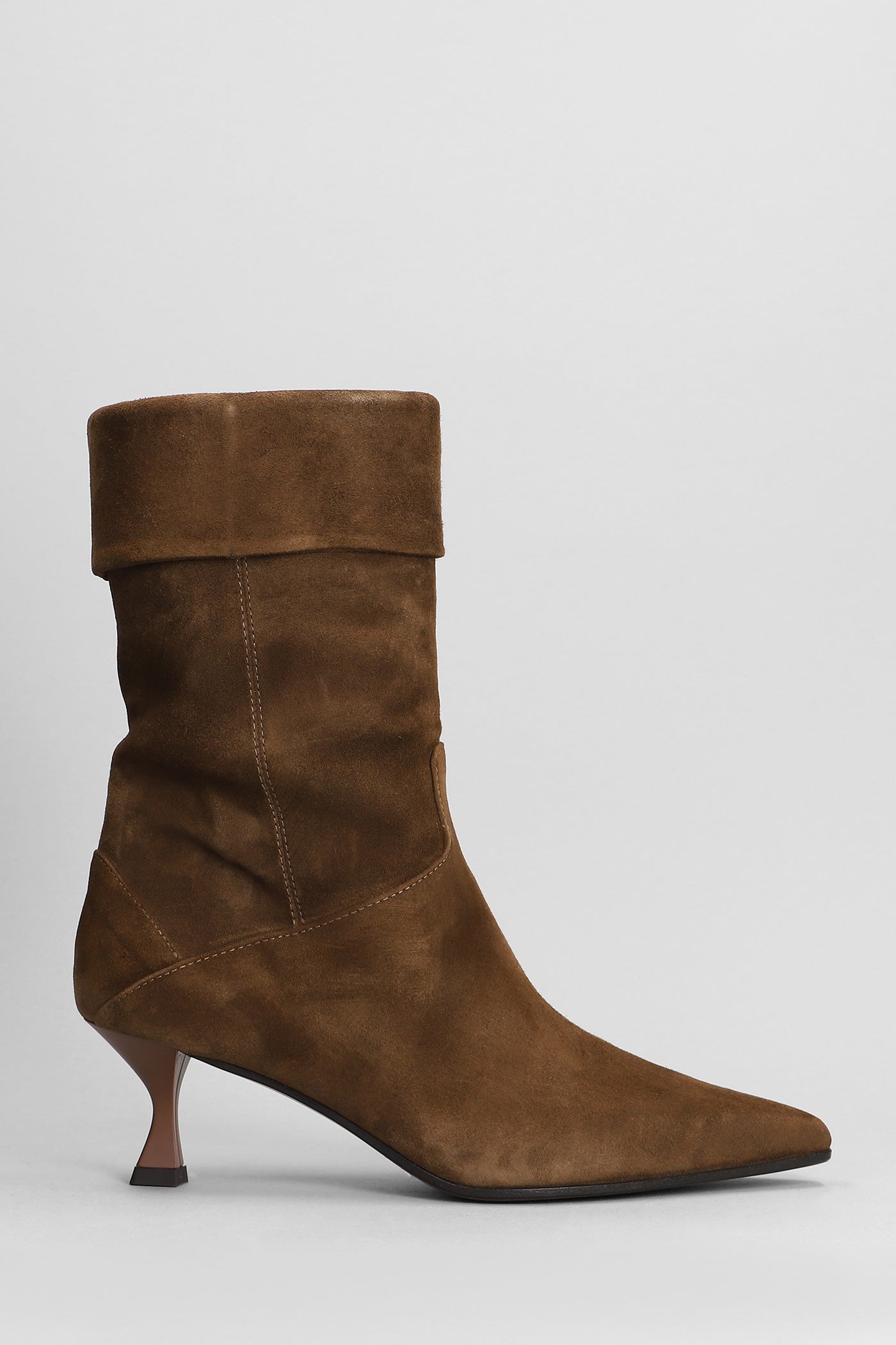 The Seller - High heels Ankle boots in brown suede