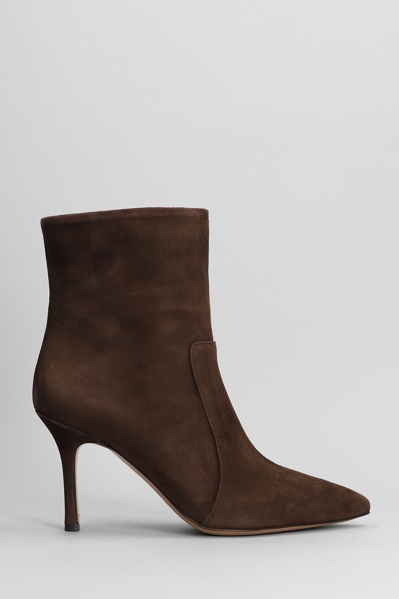 The Seller - High heels Ankle boots in dark brown suede