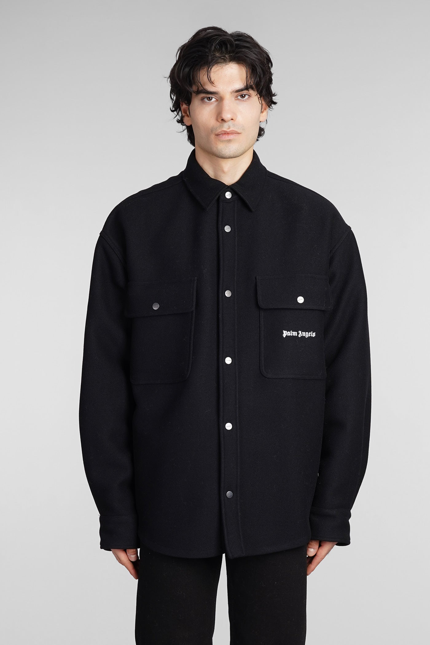Palm Angels - Casual jacket in black wool
