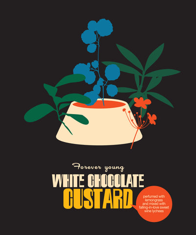 white chocolate custard
