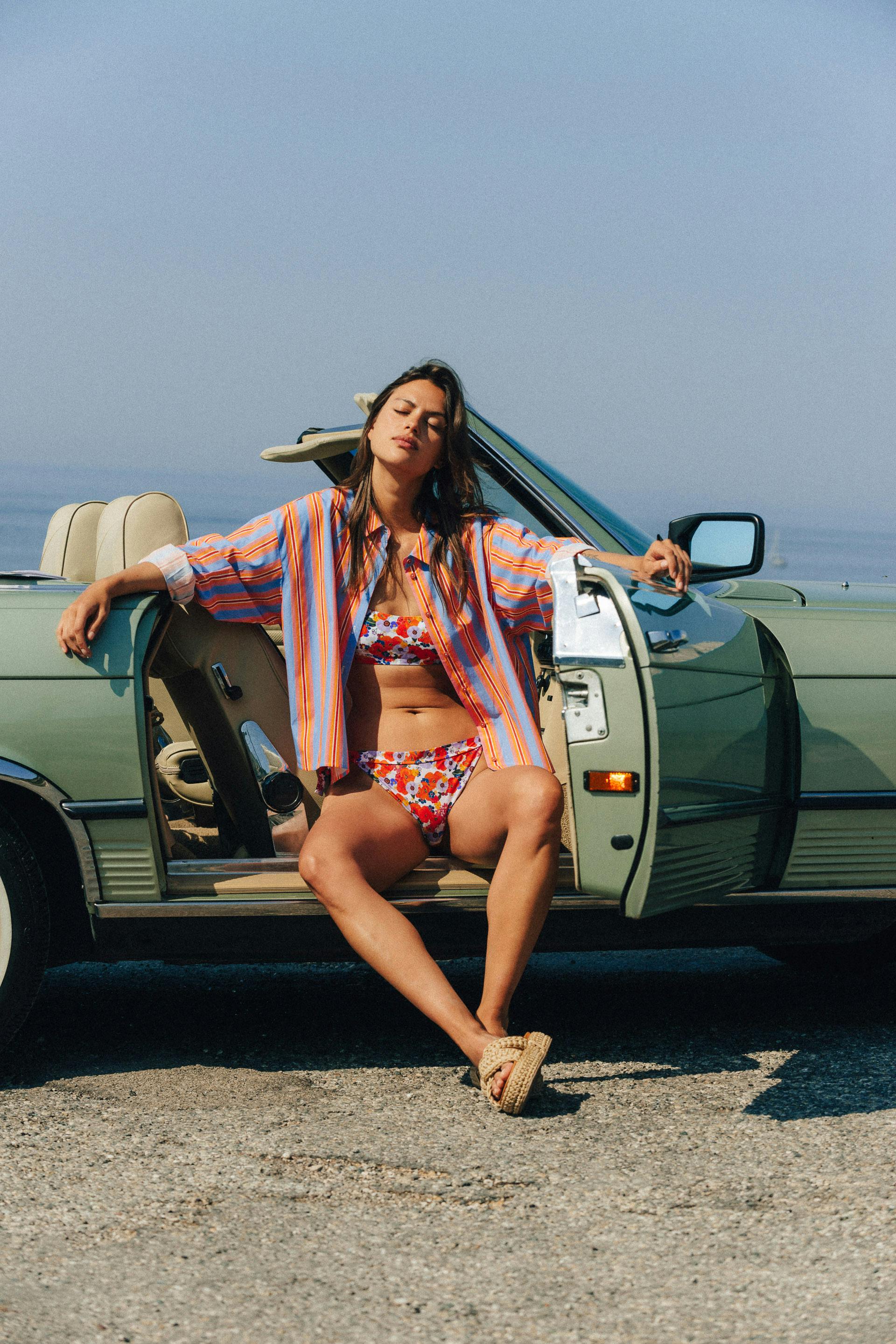 ysé brassière culotte un jardin à la mer imprimé fleur du jour chemise paresse secrète rayures ondine 