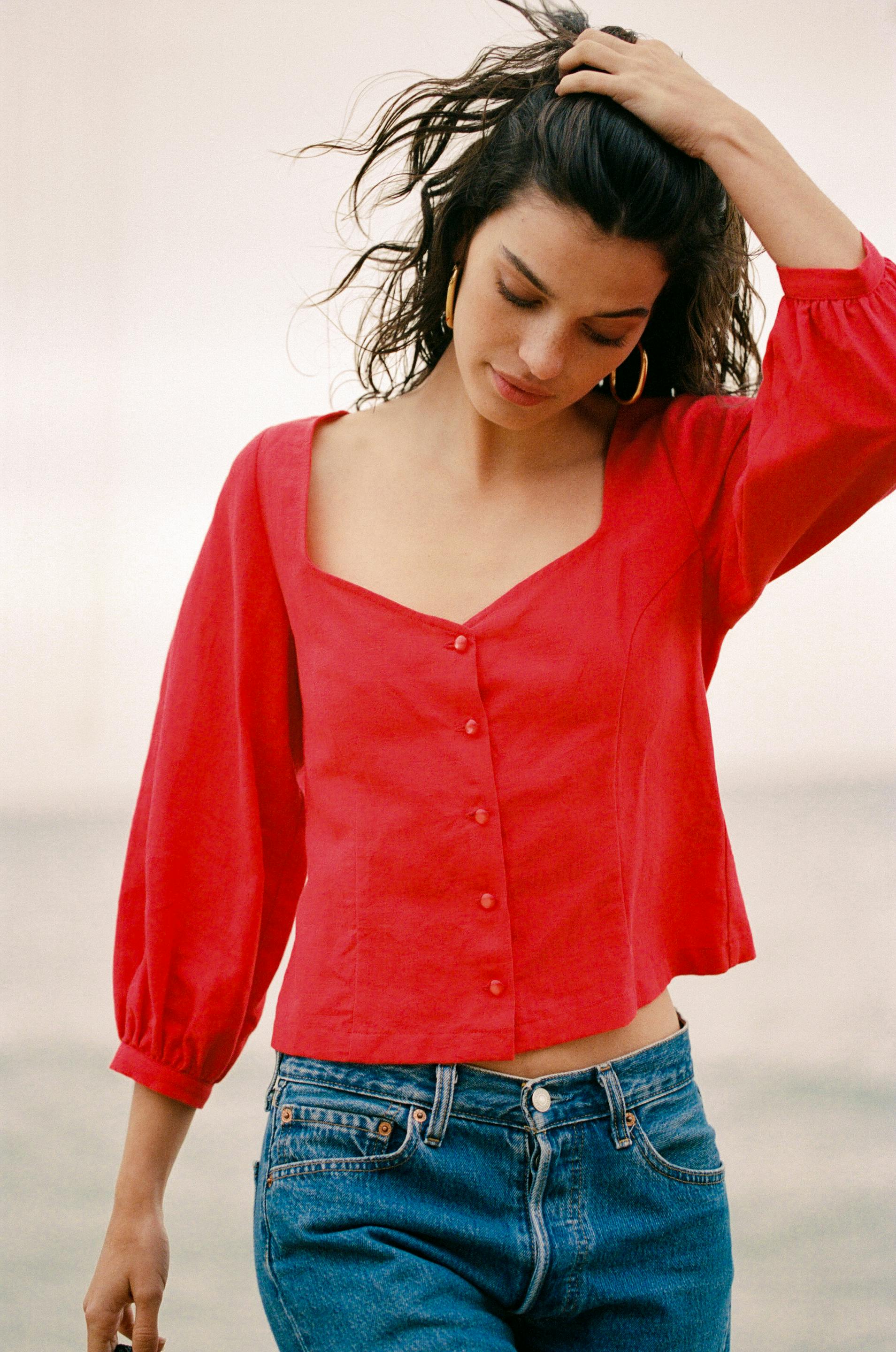 Blouse Nuit à danser Rouge