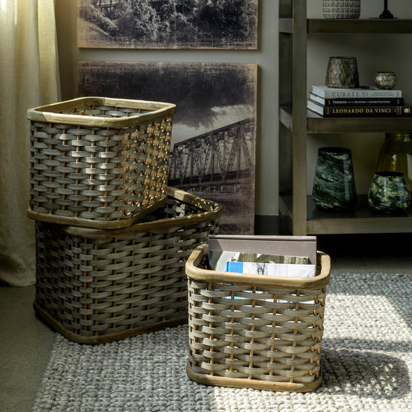 Nesting Woven Storage Basket Set