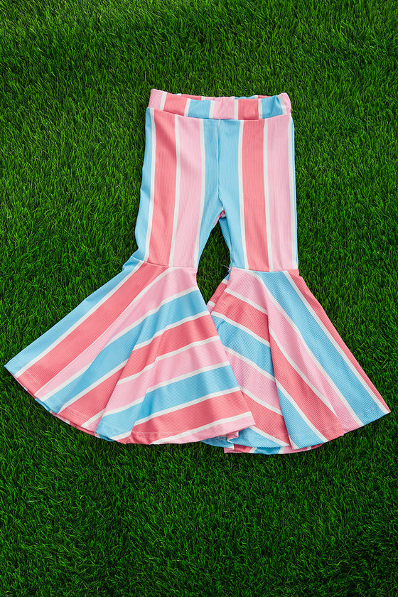 MULTI-COLOR STRIPE PRINTED BELL BOTTOMS. PNG601122001-loiMULTI-COLOR STRIPE PRINTED BELL BOTTOMS. PNG601122001-LOI