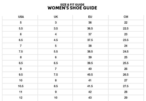 Women's Bench Clothing Size Chart