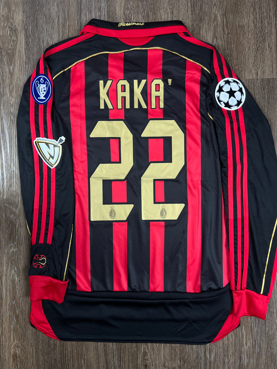 2006/07 AC Milan Kaka 22 Home Long Sleeve – NewJerseysPlug