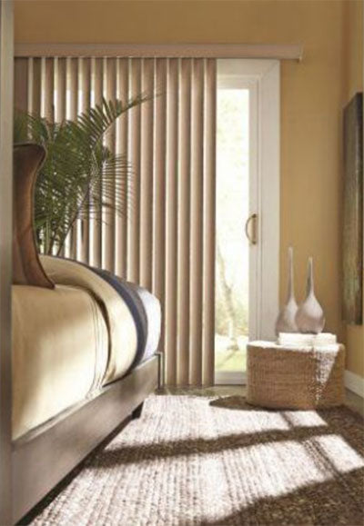 3in Faux Wood Grain Vertical Blinds