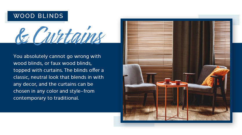 wood blinds and curtains graphic