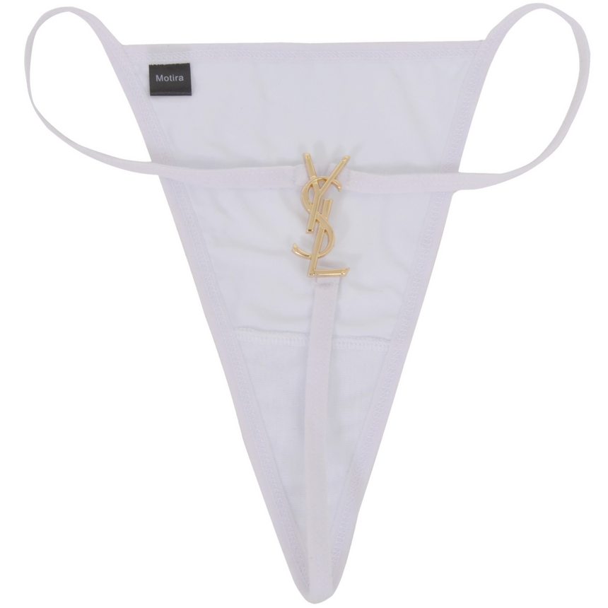 White Prada Thong by THONGTASTY LONDON - THONGTASTY LONDON