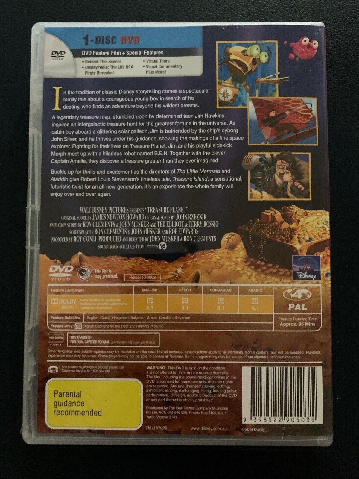 Treasure Planet (DVD, 2016) Region 4 Disney Classic – Retro Unit
