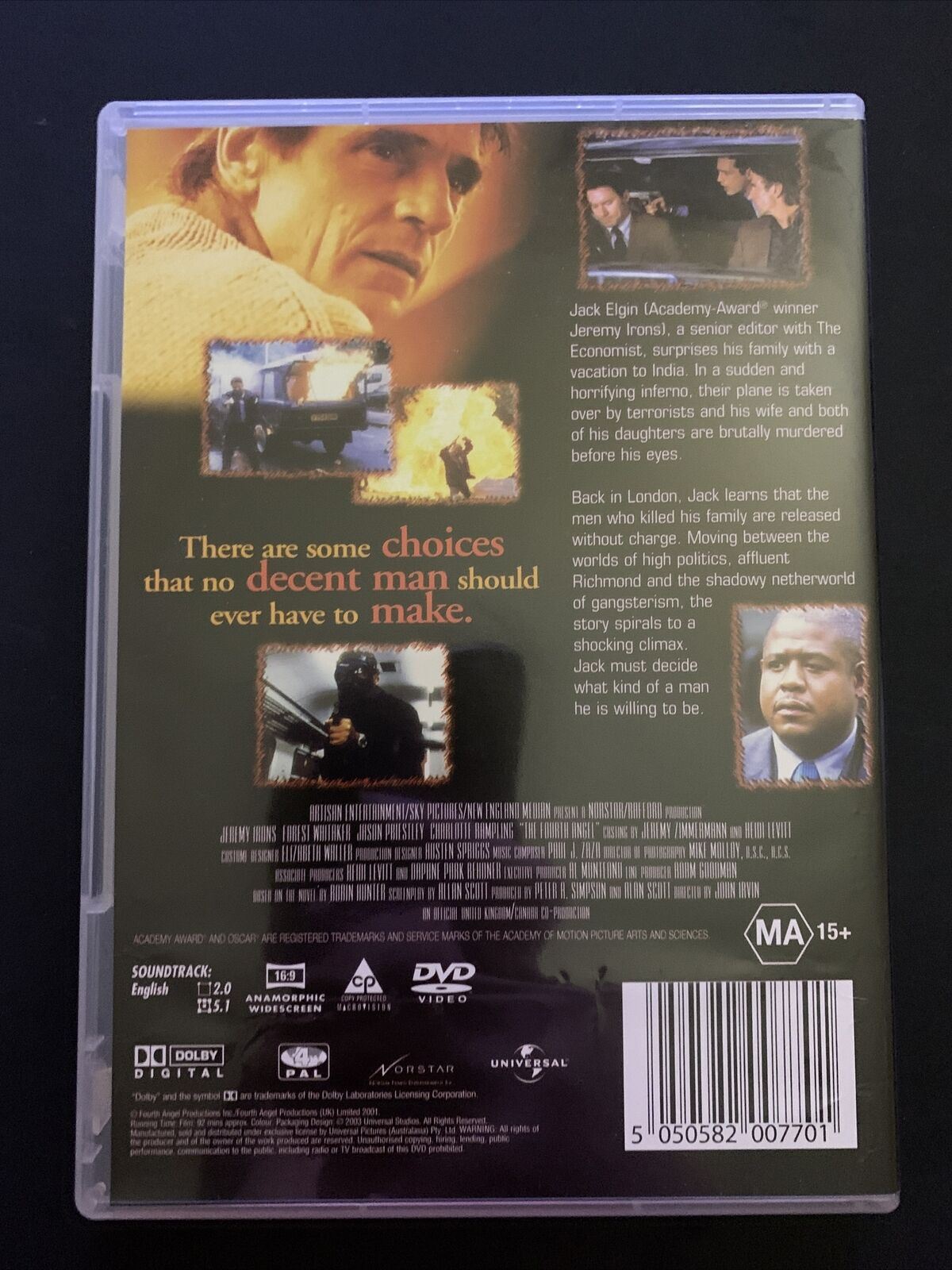 The Fourth Angel (DVD, 2001) Jeremy Irons, Timothy West. Region 4 ...