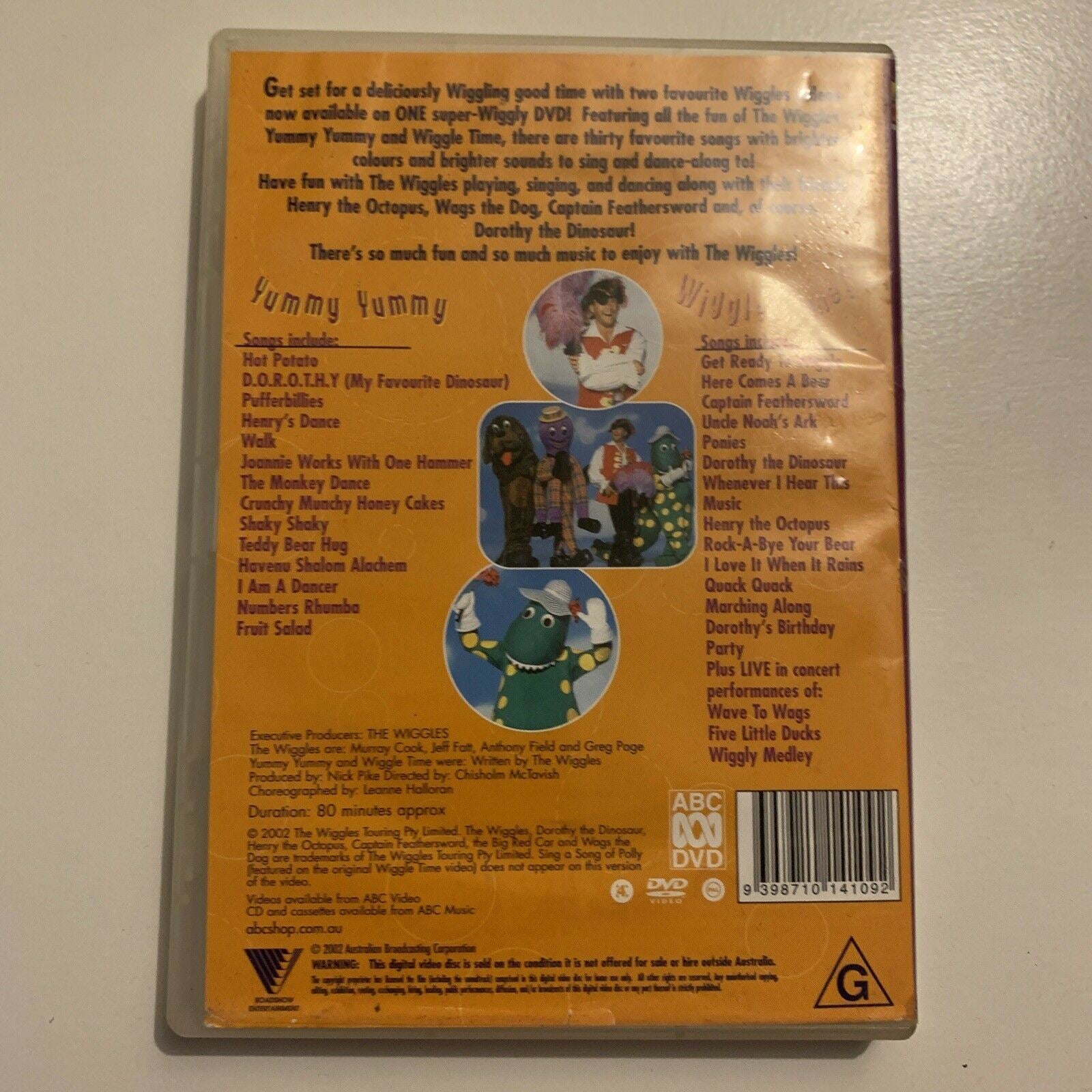 The Wiggles - Yummy Yummy / Wiggle Time! (DVD, 2002) Region 4 – Retro Unit