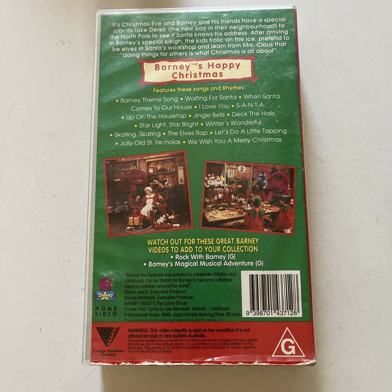 Barney: Barney’s Happy Christmas (VHS, 1990) PAL – Retro Unit