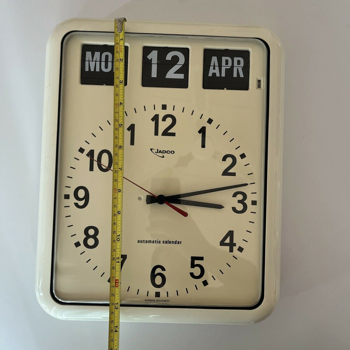 Jadco Giant Automatic Calendar Clock BQ12 Large 38cm Battery Powered