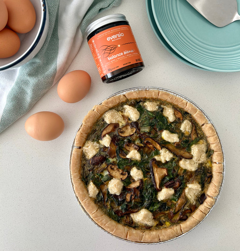 caramelized onion mushroom chard spring quiche