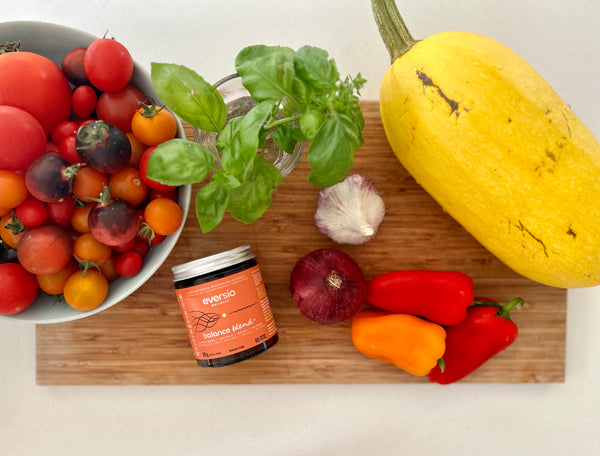 One Pan Spaghetti Squash with Roasted Veggie Sauce Ingredients