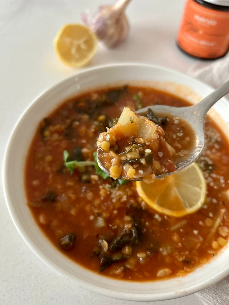 lentils and greens soup