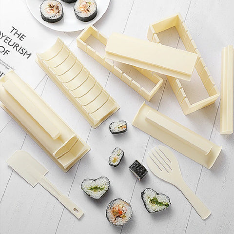 Sushi Making Kit, 10pcs Sushi Maker, Fun Sushi Rice