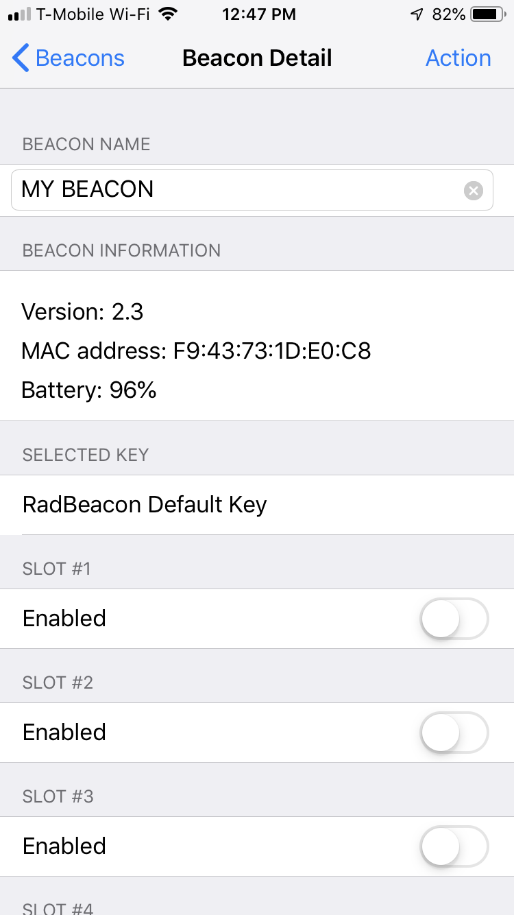 radiu network radbeacon dot