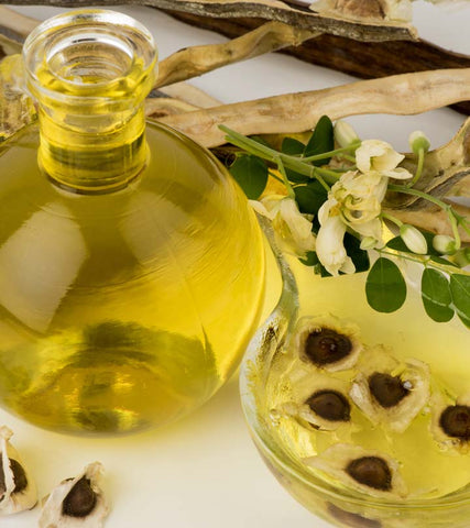 Pure moringa oil is golden yellow in color