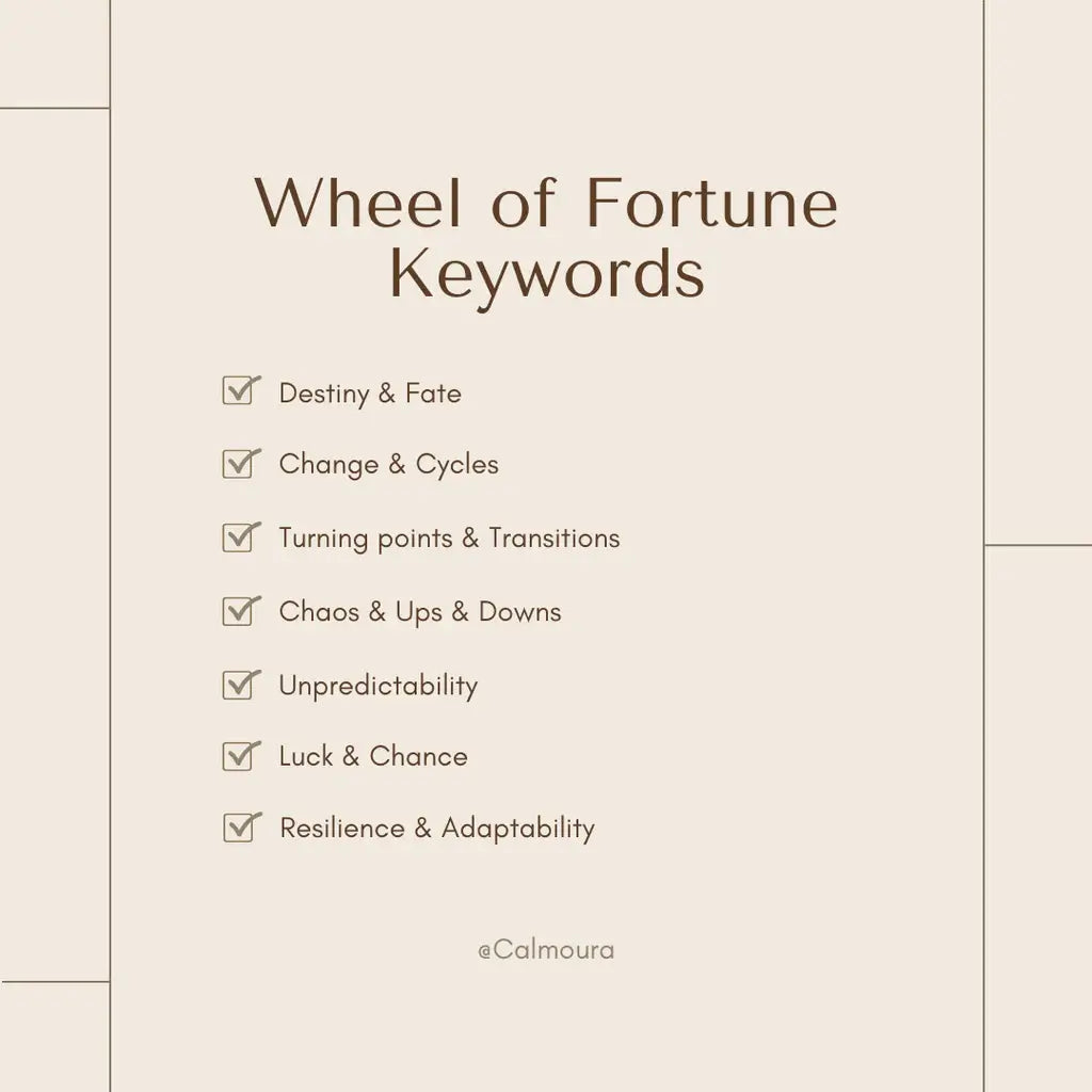 Wheel of Fortune Tarot Card Keywords