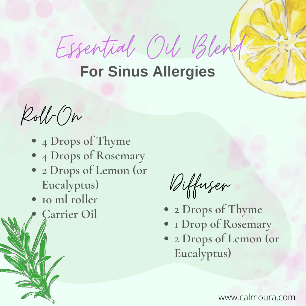 Essential oil blend for sinus allergies