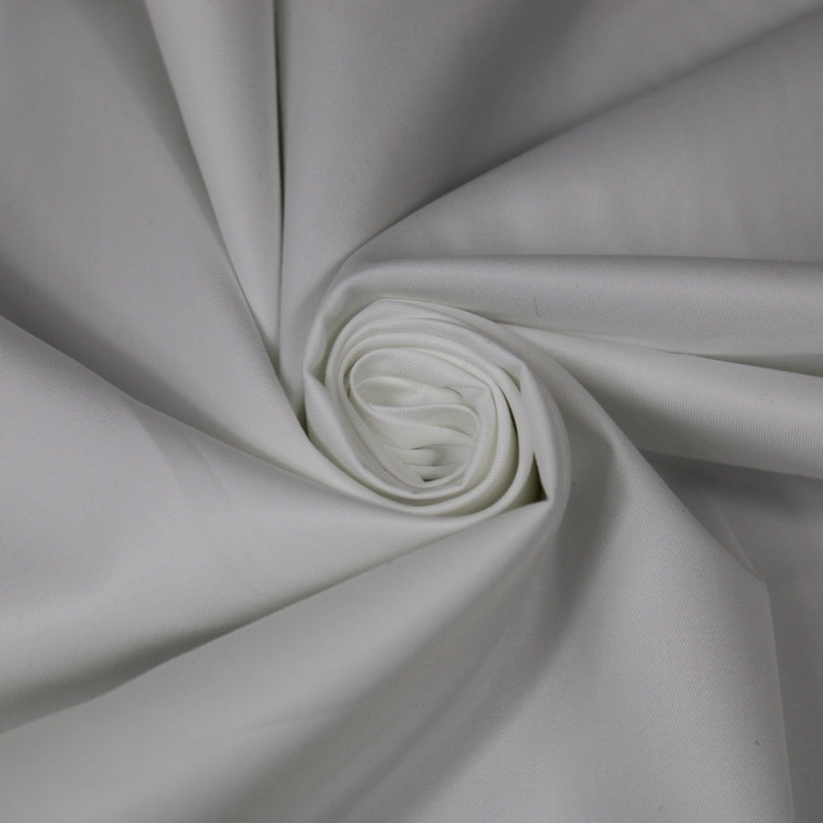 Tissu gabardine fine de coton - blanc