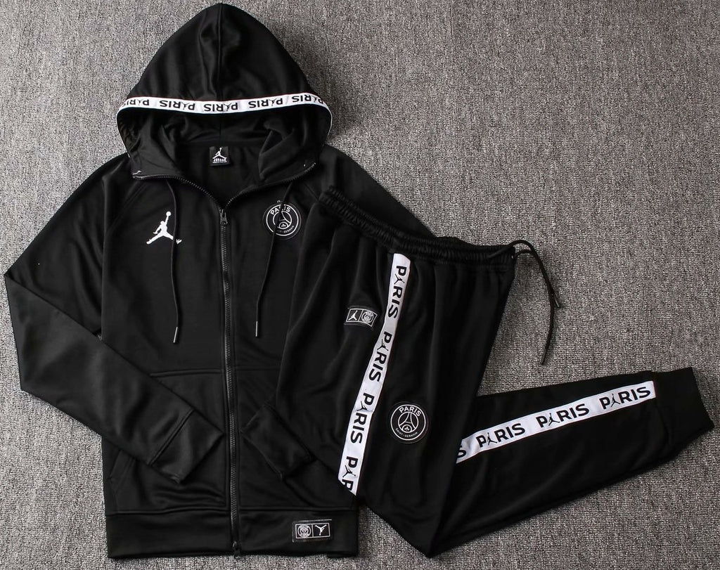 PSG 2019-20 Jordan Black Zip Track Suit