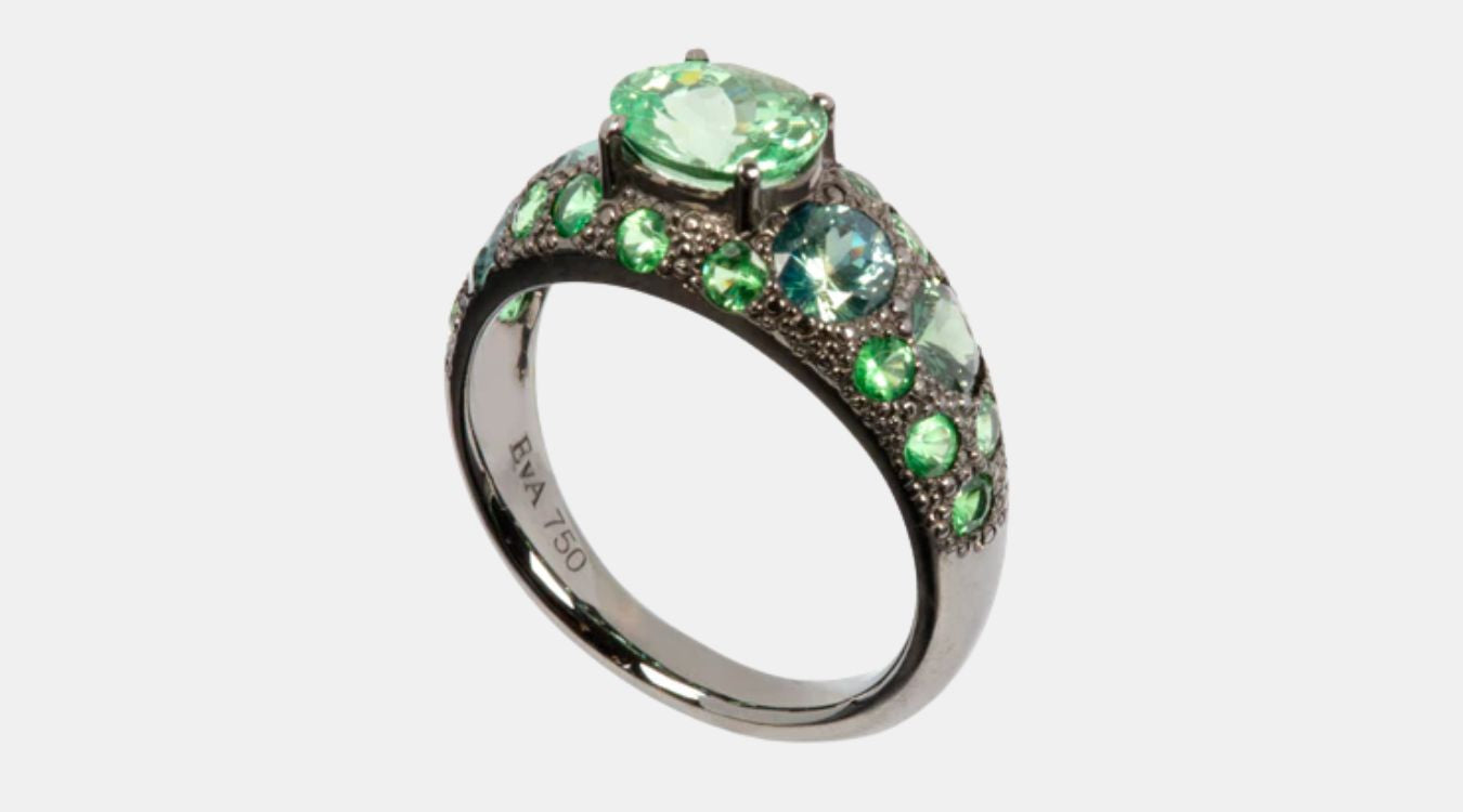 eva gems and jewels tsavorite garnet ring