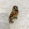 Brown enamel owl brooch - The Hirst Collection
