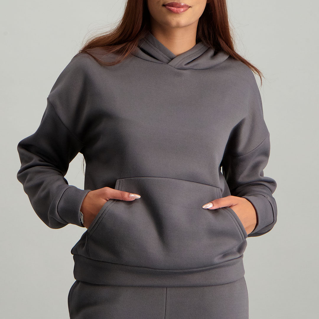 SWEATER WITH KANGAROO POCKET AND HOOD - Fashion Fusion 69.00 Fashion Fusion