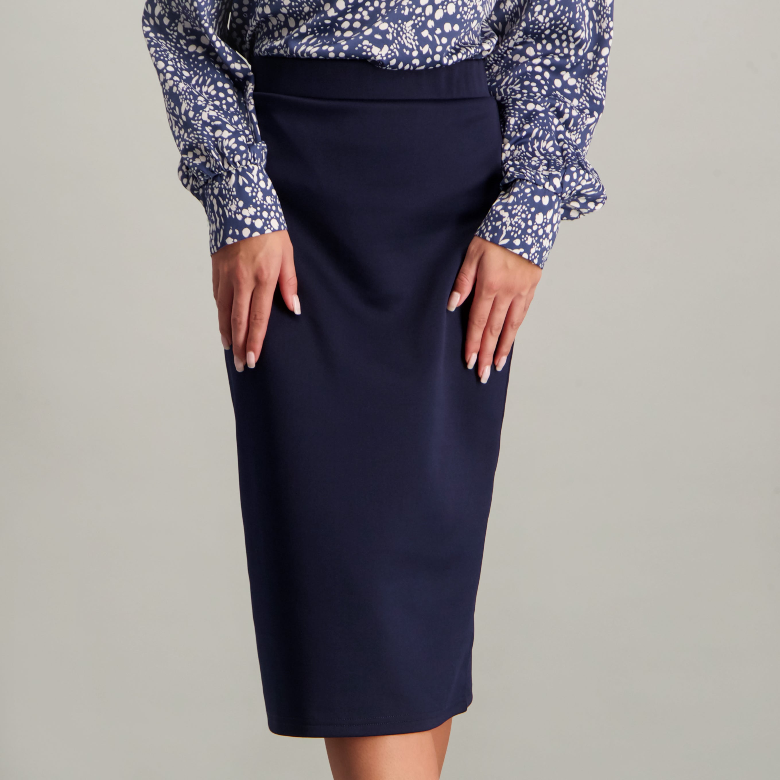 Navy Pull On Skirt - Fashion Fusion 89.99 Fashion Fusion