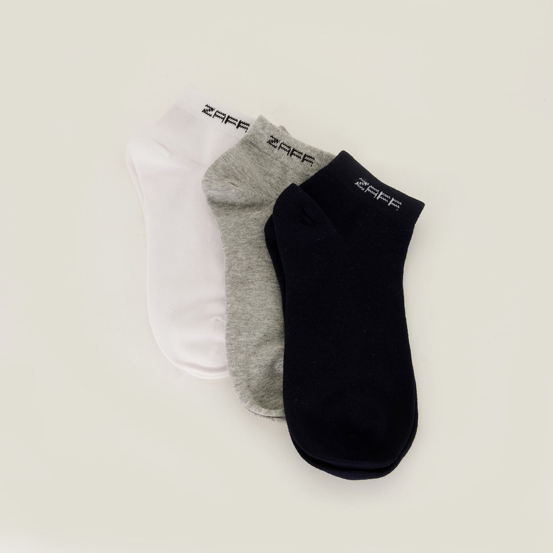 3 Pack Plain Trainer Liner Socks.Z Jacquard Branding. - Fashion Fusion 69.99 Fashion Fusion