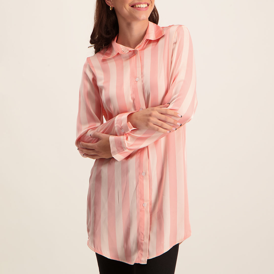 Ladies pink stripe shirt - Fashion Fusion 139.99 Fashion Fusion
