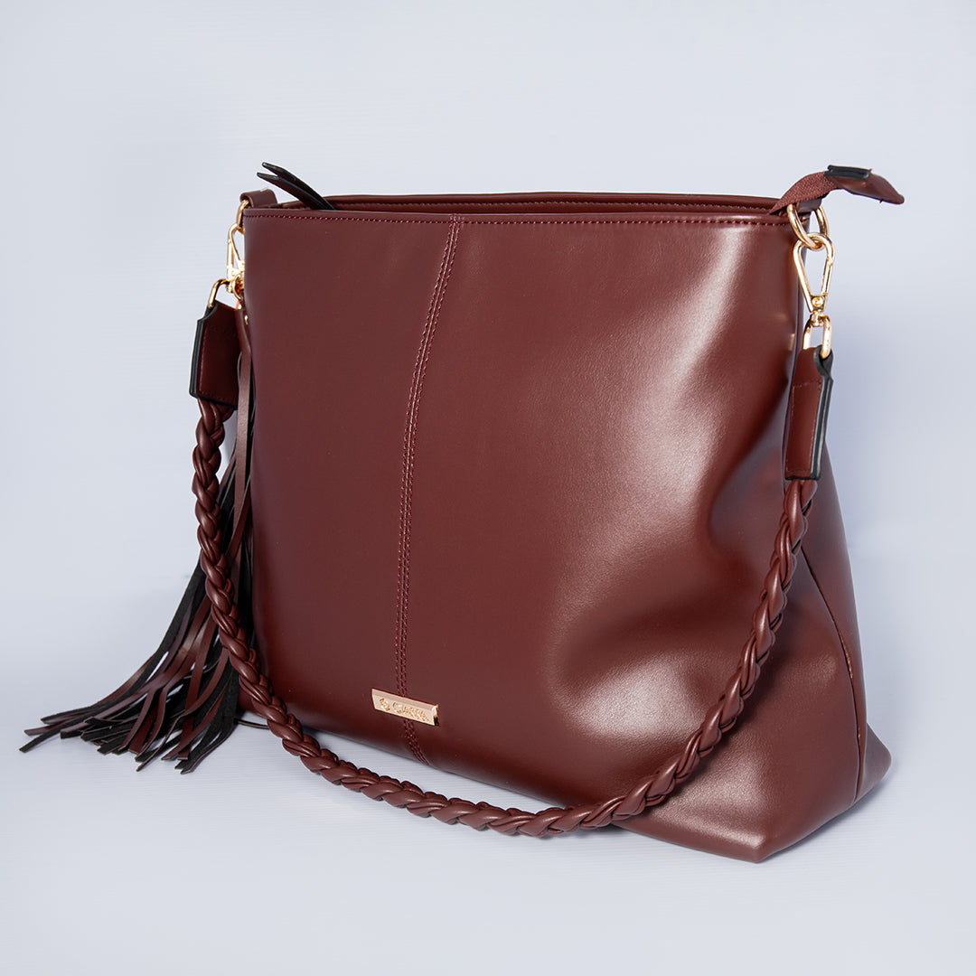 Tassel Handbag.Weave Strap. - Fashion Fusion 289.99 Fashion Fusion