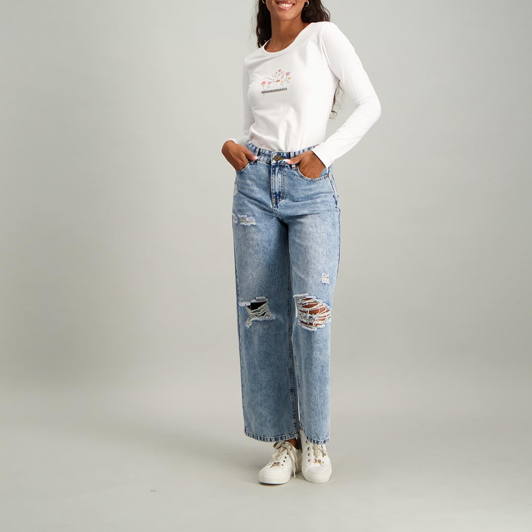 Wideleg Detail Jeans - Fashion Fusion 169.00 Fashion Fusion