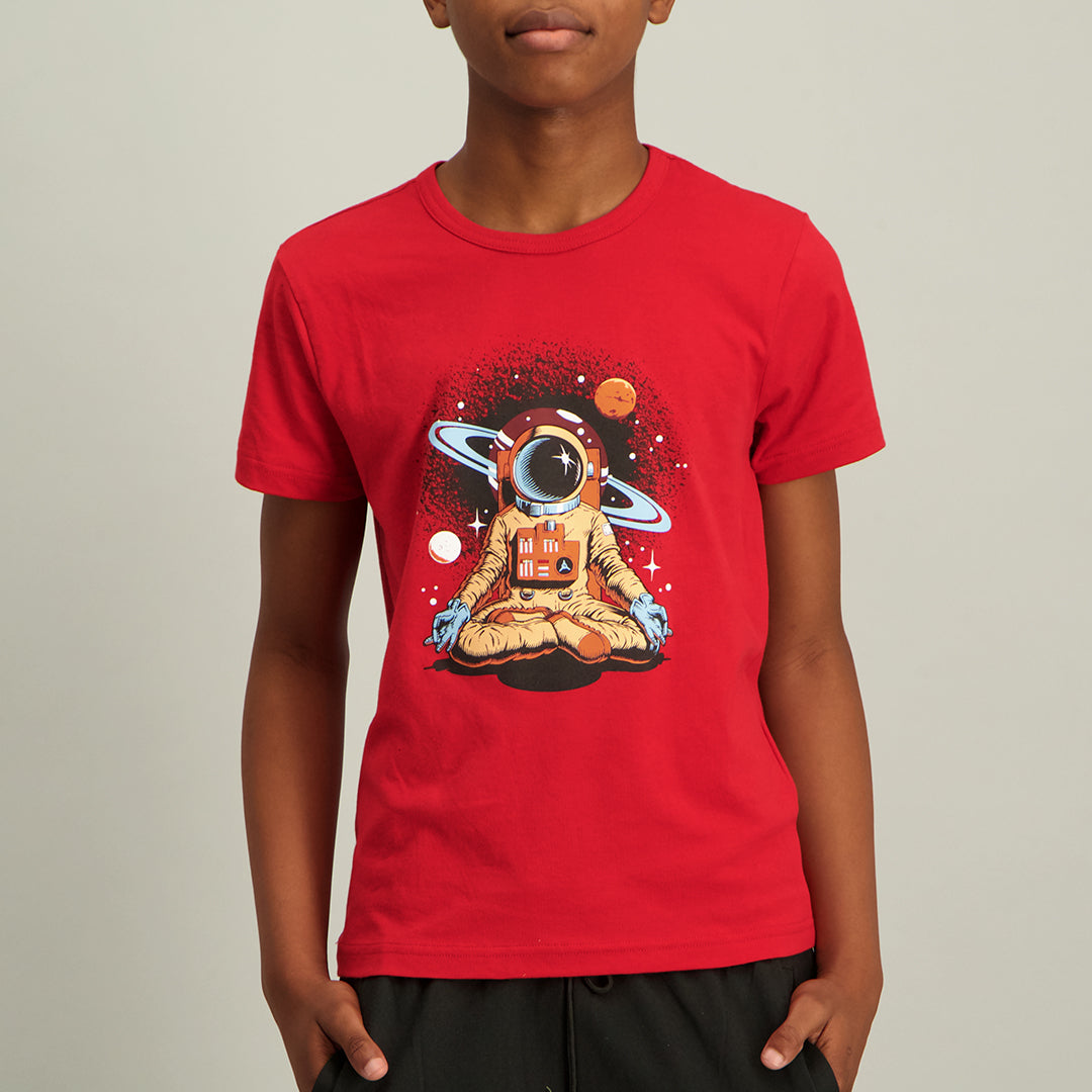 BOYS MODA RED PRINTED T-SHIRT - Fashion Fusion 99.00 Fashion Fusion