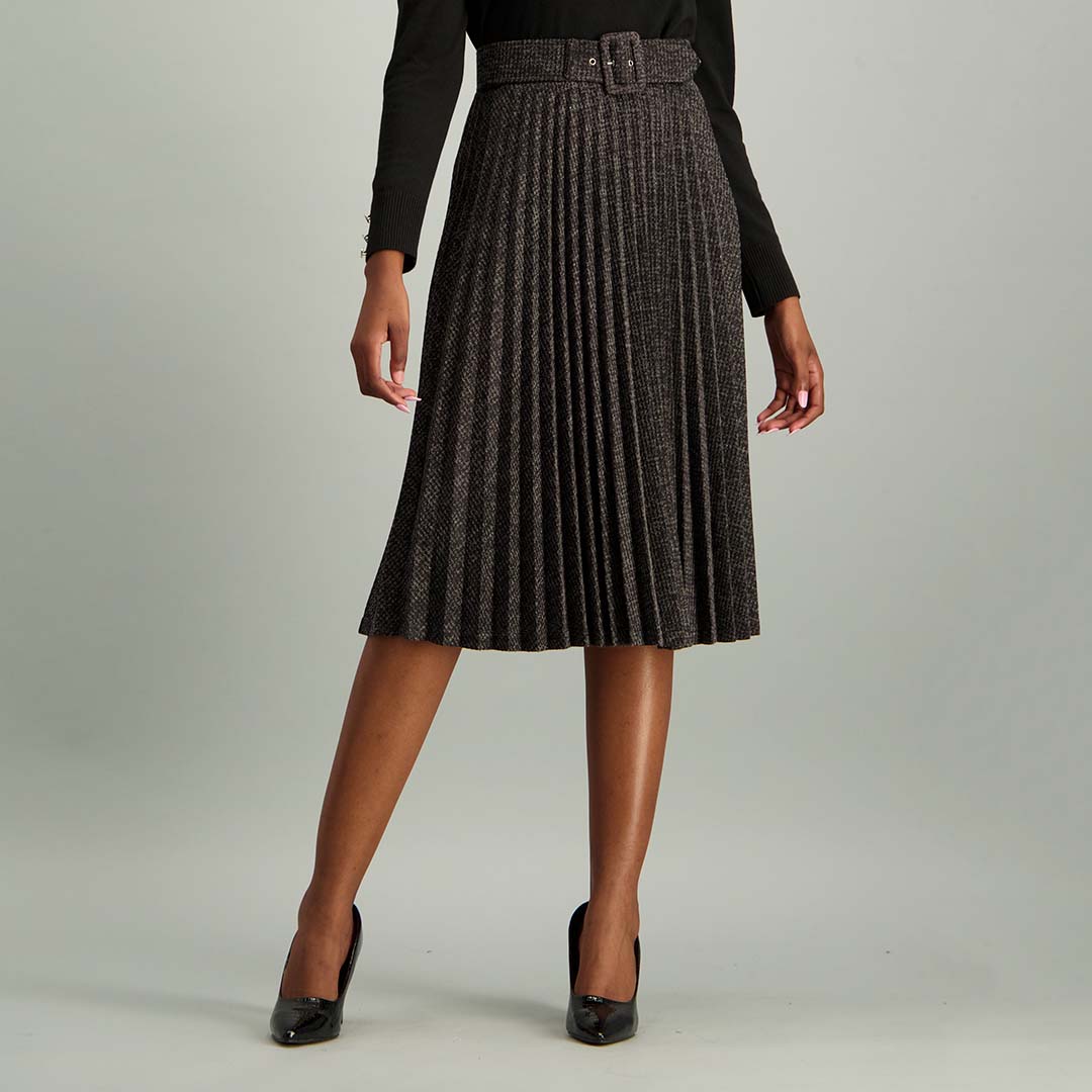 Houndstooth Pleated Skirt - Fashion Fusion 69.00 Fashion Fusion
