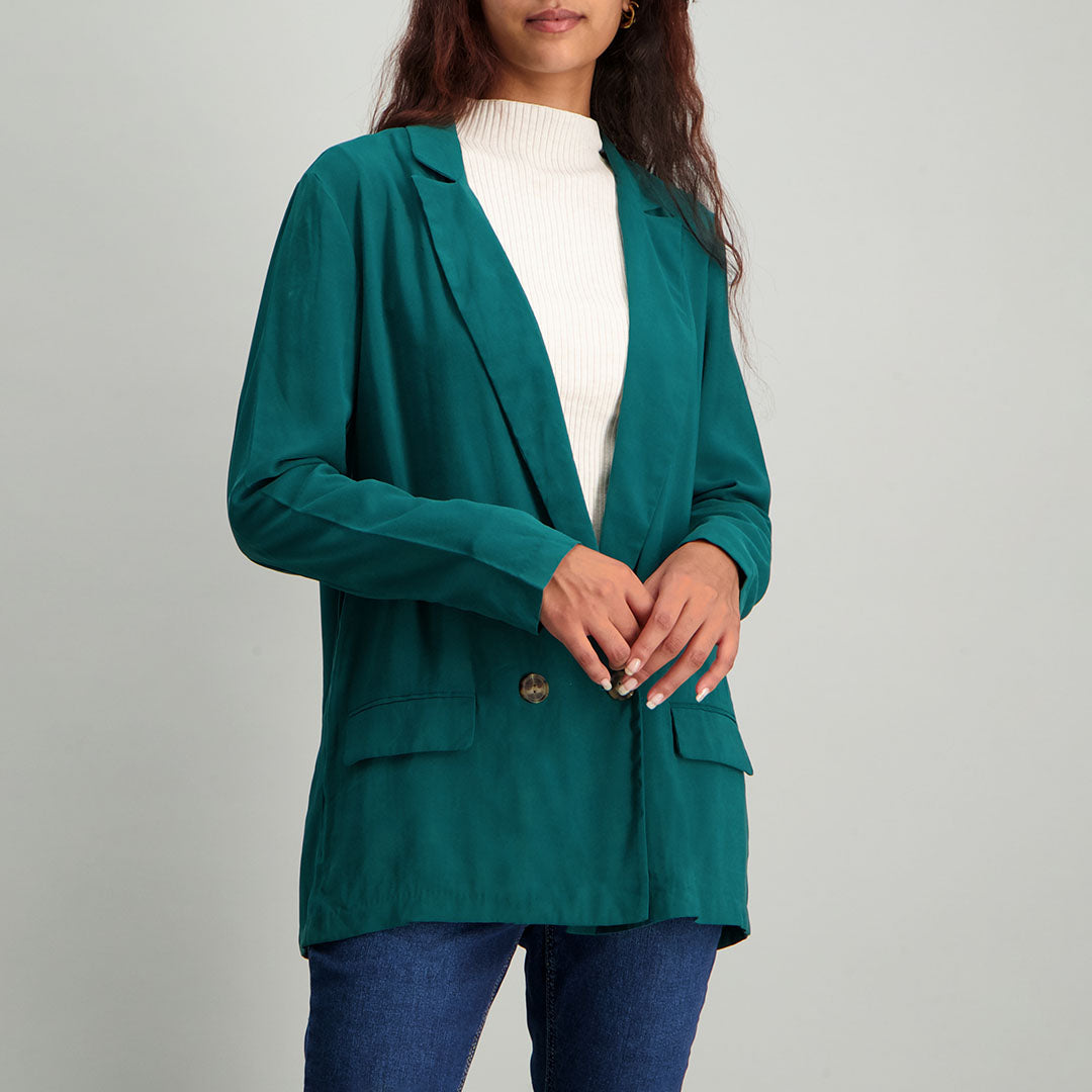 LADIES GREEN OPEN FRONT COAT - Fashion Fusion 99.99 Fashion Fusion