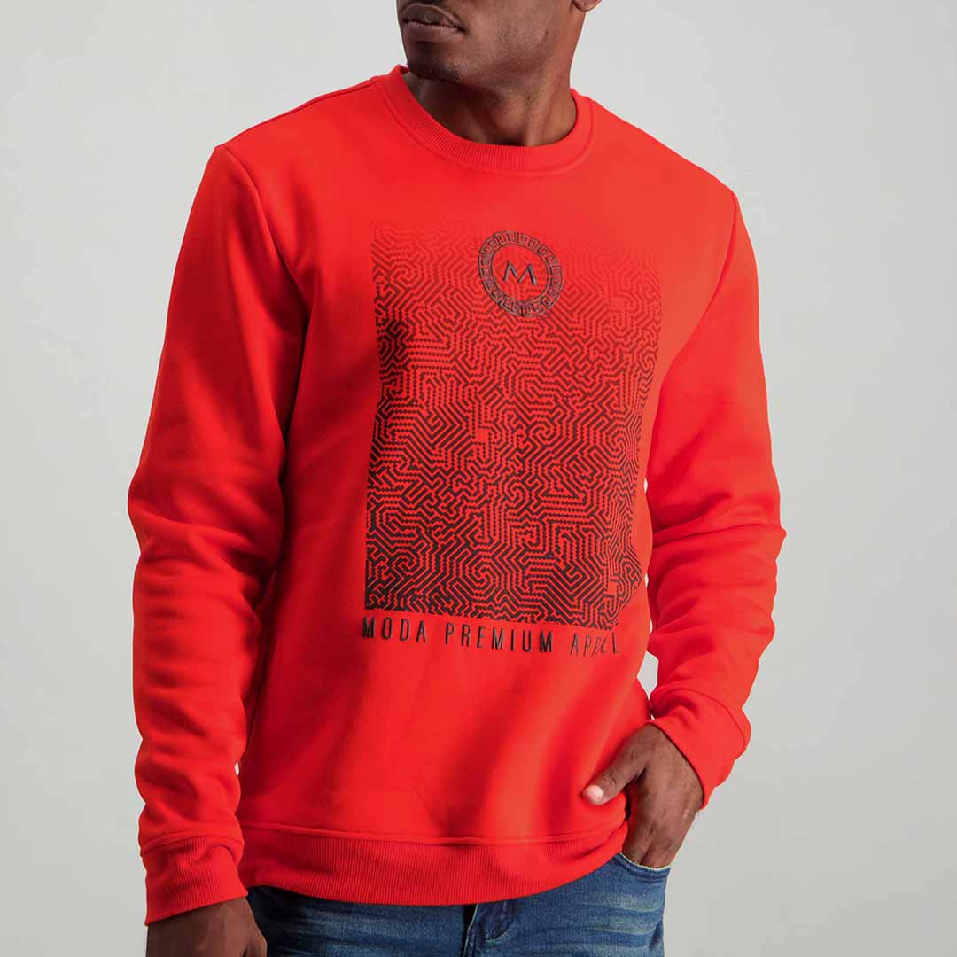 Printed Fleece Sweater. - Fashion Fusion 99.00 Fashion Fusion